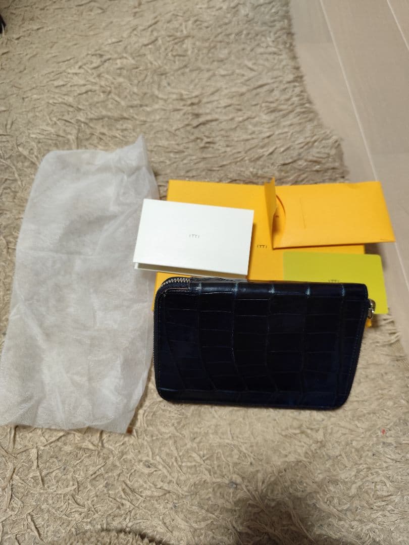 ITTI藍染クロコダイル 二つ折り財布