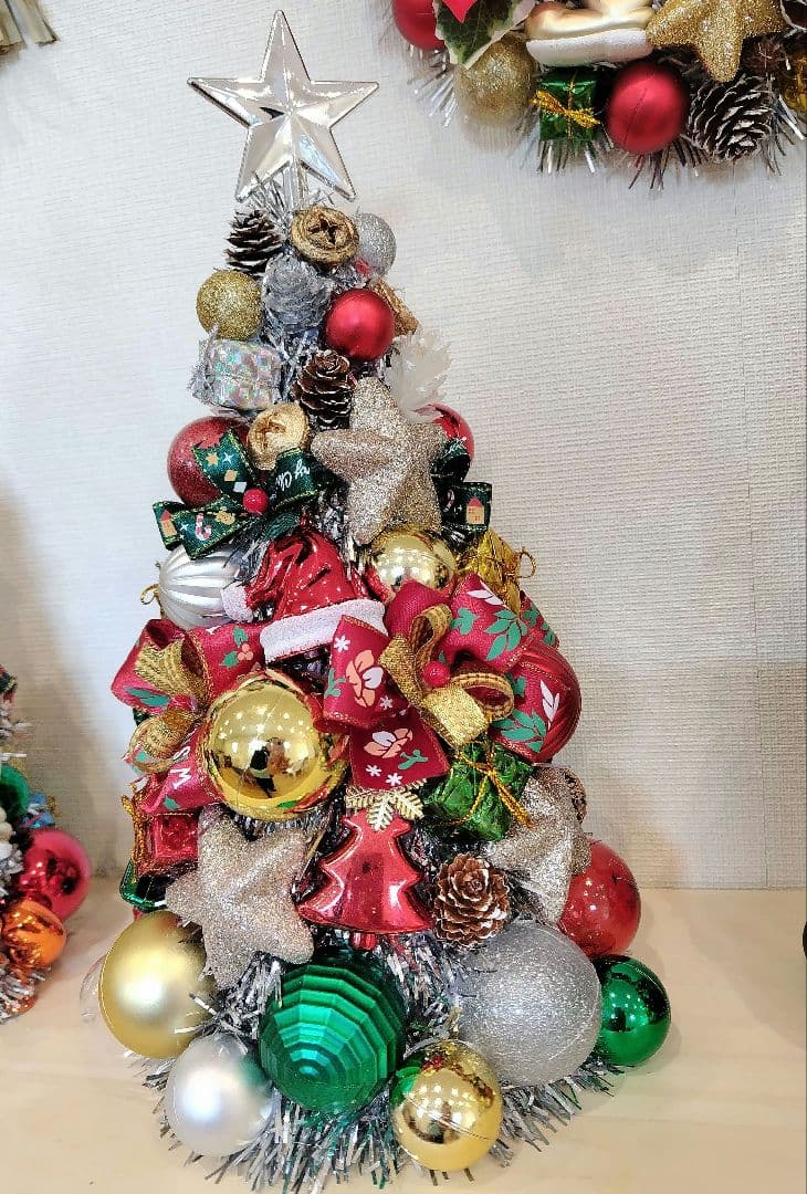 クリスマスツリー 卓上　クリスマスリース　フラワーリース　玄関リース