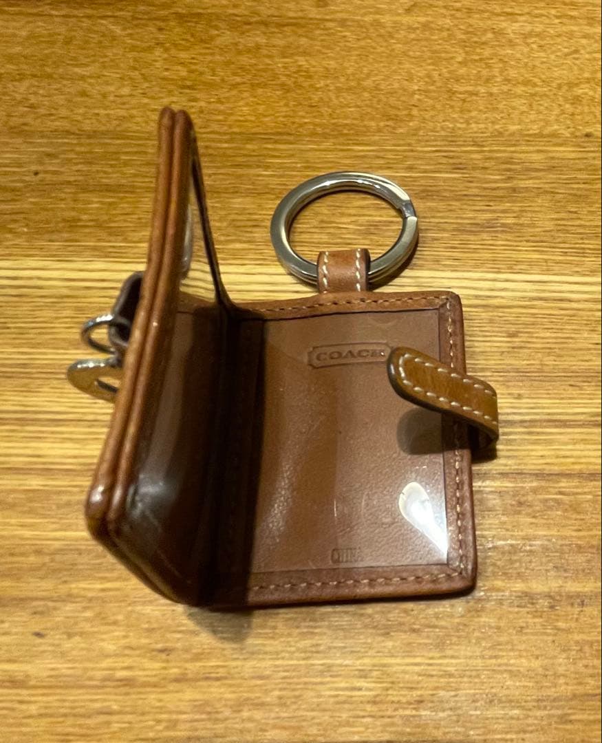 COACH コーチ ミニ手帳型 フォトキーホルダー リング