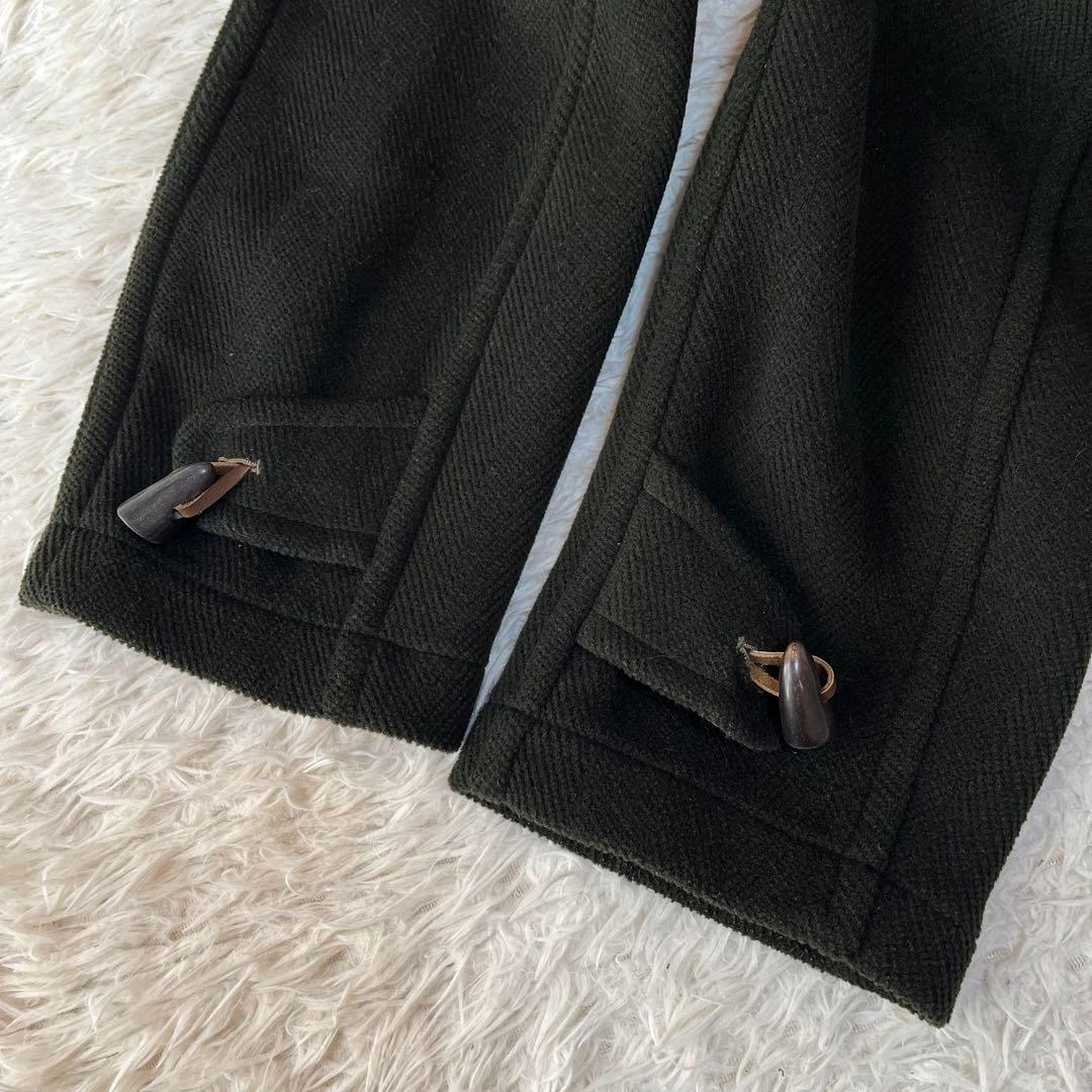 【美品】希少　グレンフェル　ヘリンボーン　ウール　ロング　ダッフルコート