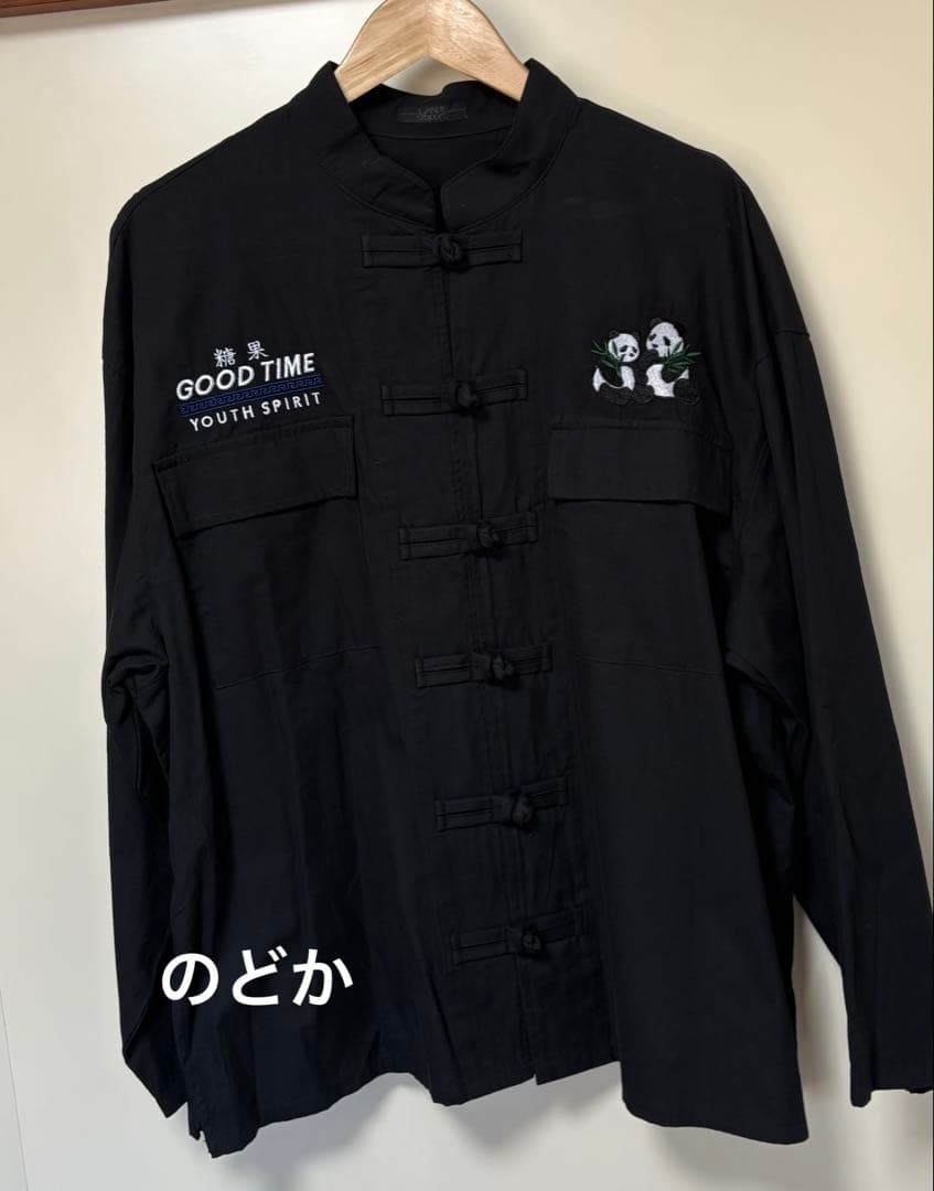 黒 GOOD TIME CHINA JACKET チャイナ服 パンダ