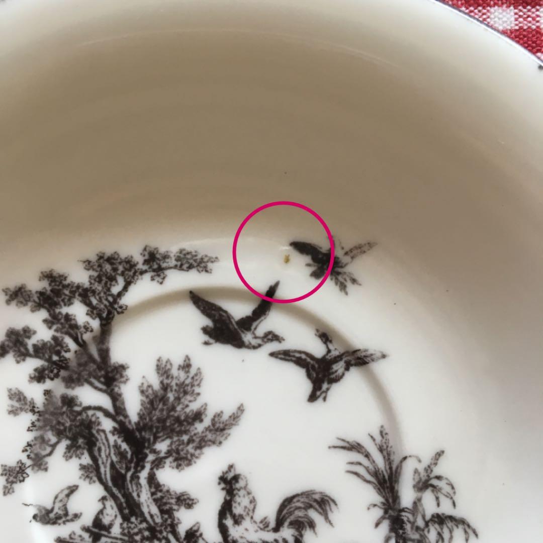 トワルドジュイ　ブラック&ホワイト カップ&ソーサー 6客セット