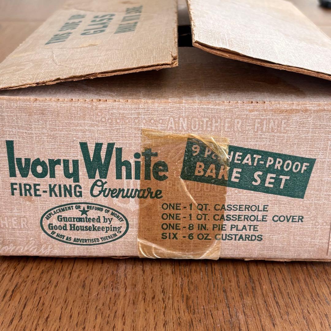 ファイヤーキング アイボリーホワイト ベイクセット パイプレート 箱入り