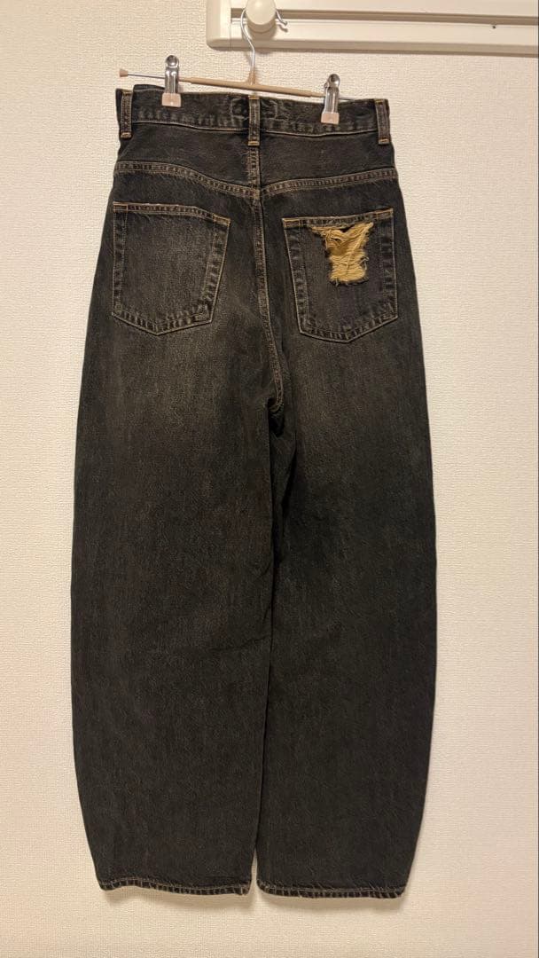 パンツ STUDIOUS Damaged Barrel Leg Jeans