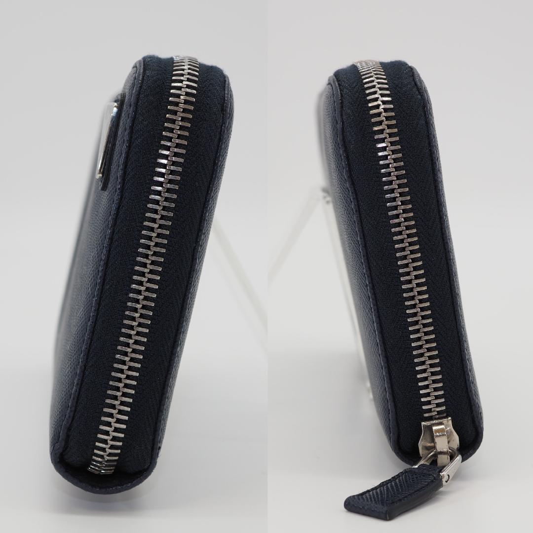 【美品】PRADA プラダ サフィアーノ ラウンドファスナー 長財布 RFID