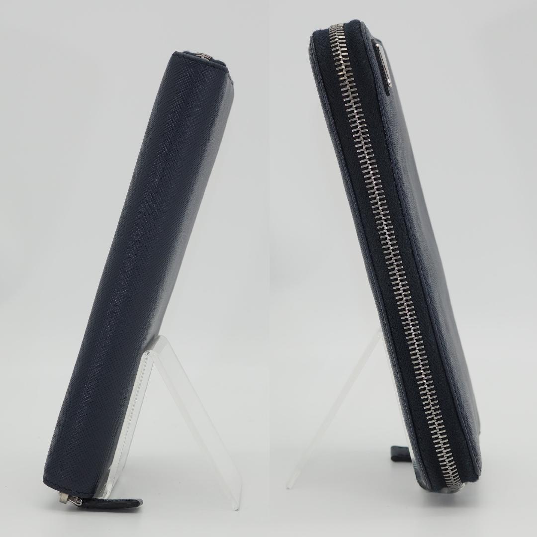 【美品】PRADA プラダ サフィアーノ ラウンドファスナー 長財布 RFID