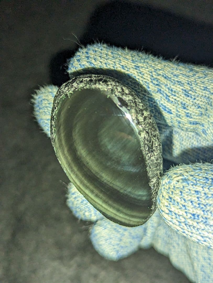 【研磨品】十勝石玲瓏　北海道産レインボーオブシディアン　十勝石　玲瓏石