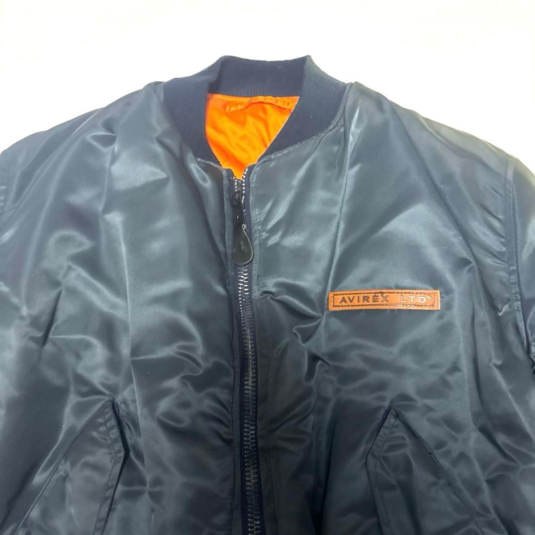 USA アヴィレックス MA-1 コマーシャルロゴ フライトジャケット L深緑系