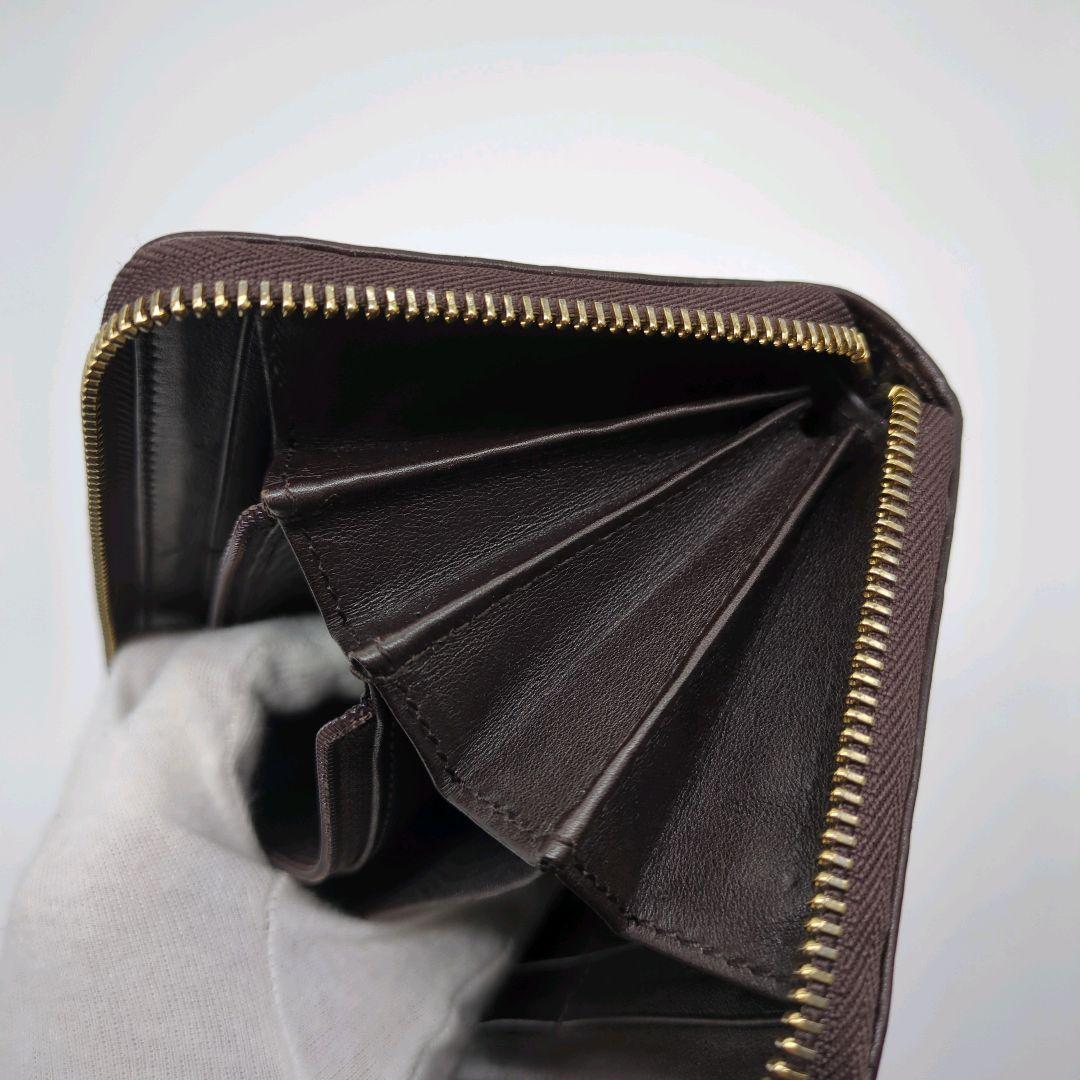 【人気モデル・美品】グッチ☆シマ 長財布 ラウンドファスナー レザー