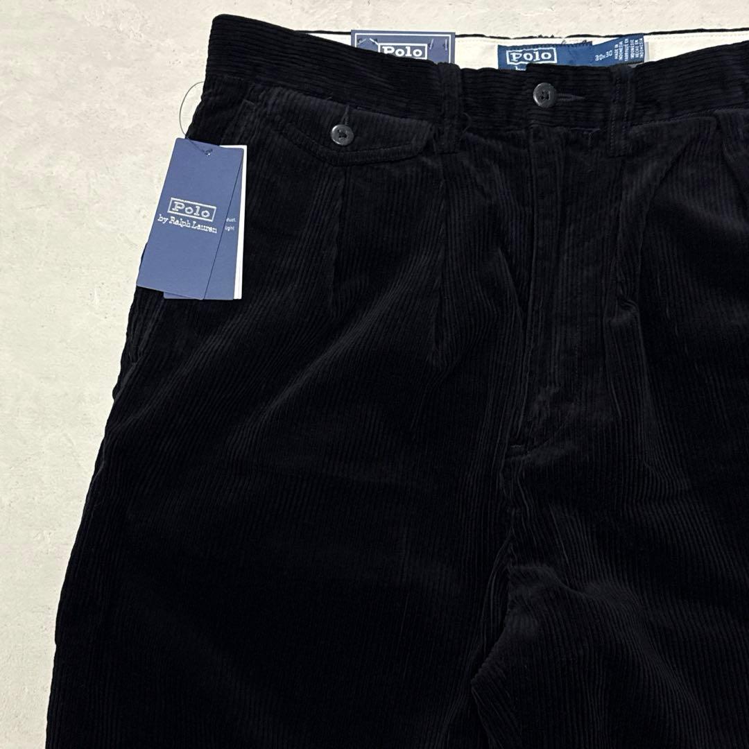 新品25AW ポロラルフローレン コーデュロイパンツ ブラック リラックスFIT