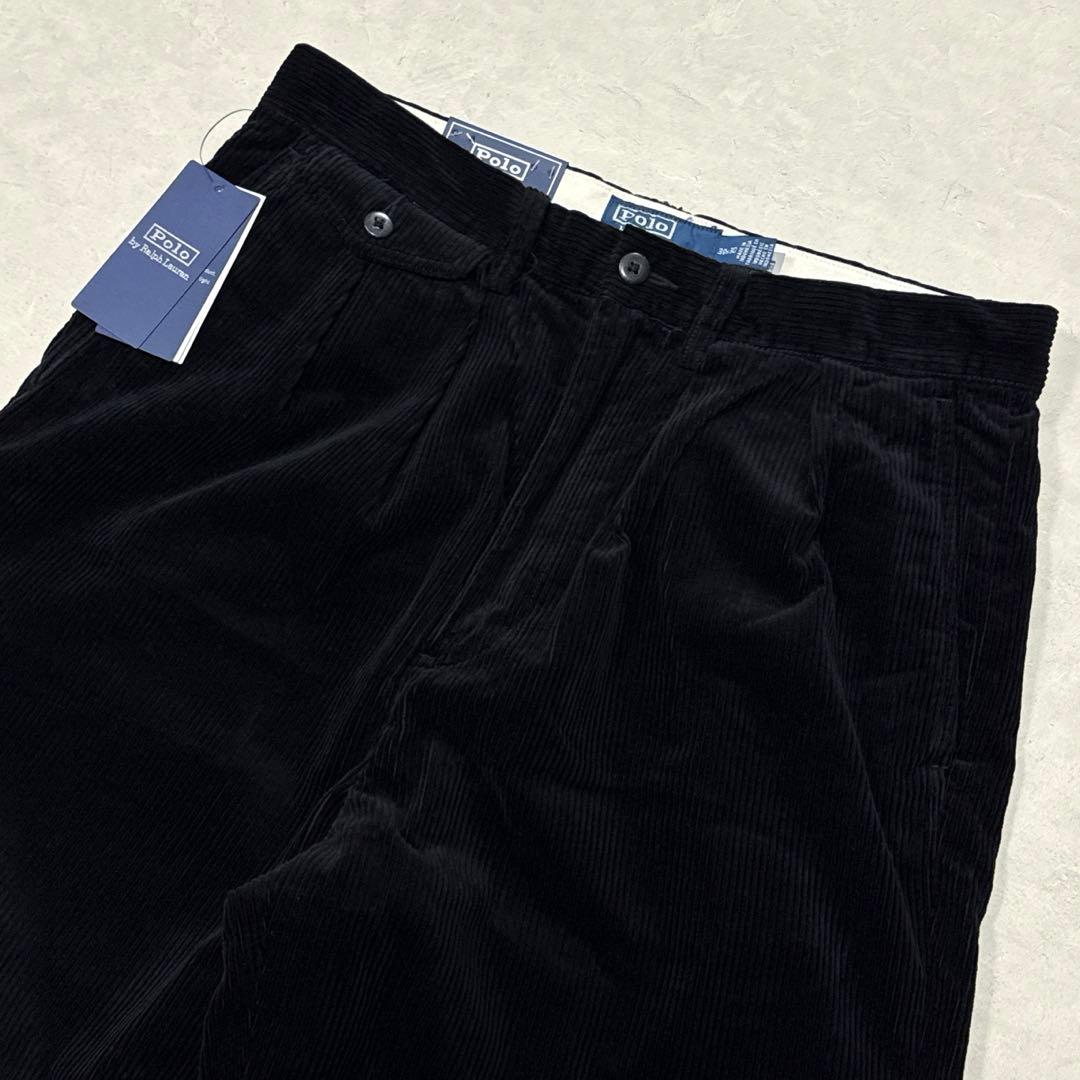 新品25AW ポロラルフローレン コーデュロイパンツ ブラック リラックスFIT