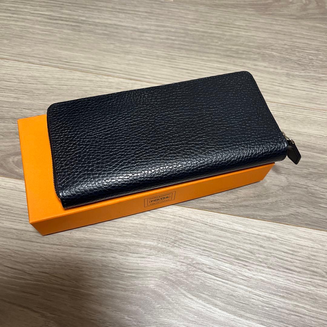 PORTER GLAZE ブラックレザー長財布
