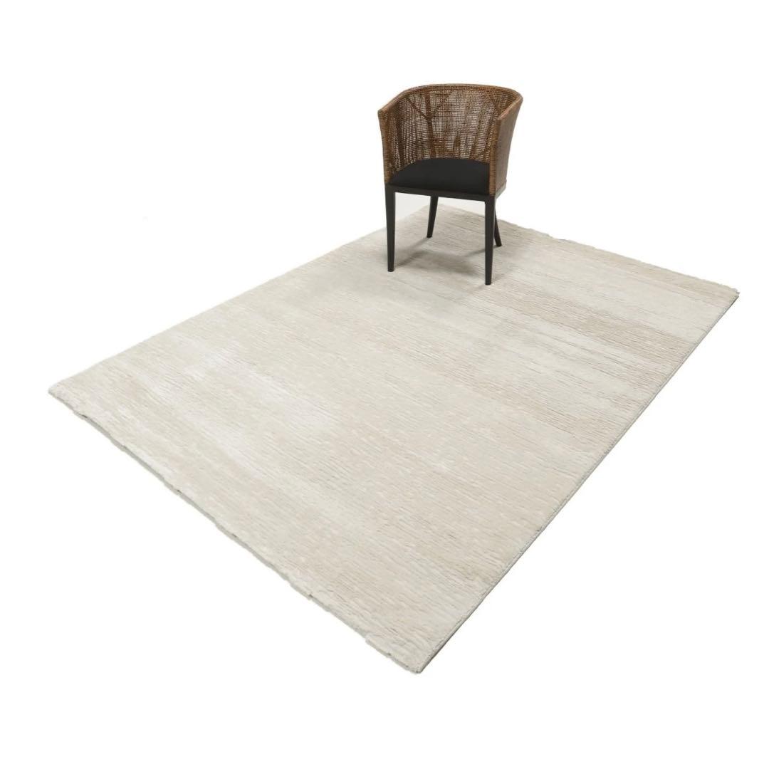 200cm×140cm トルコ製 カーペット ラグ ホワイト アイボリー