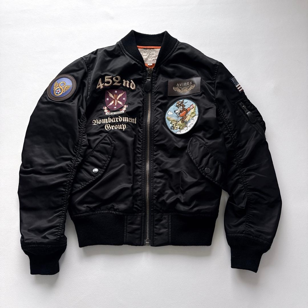 【人気】AVIREX MA-1 452nd SQUADRON　フライトジャケット