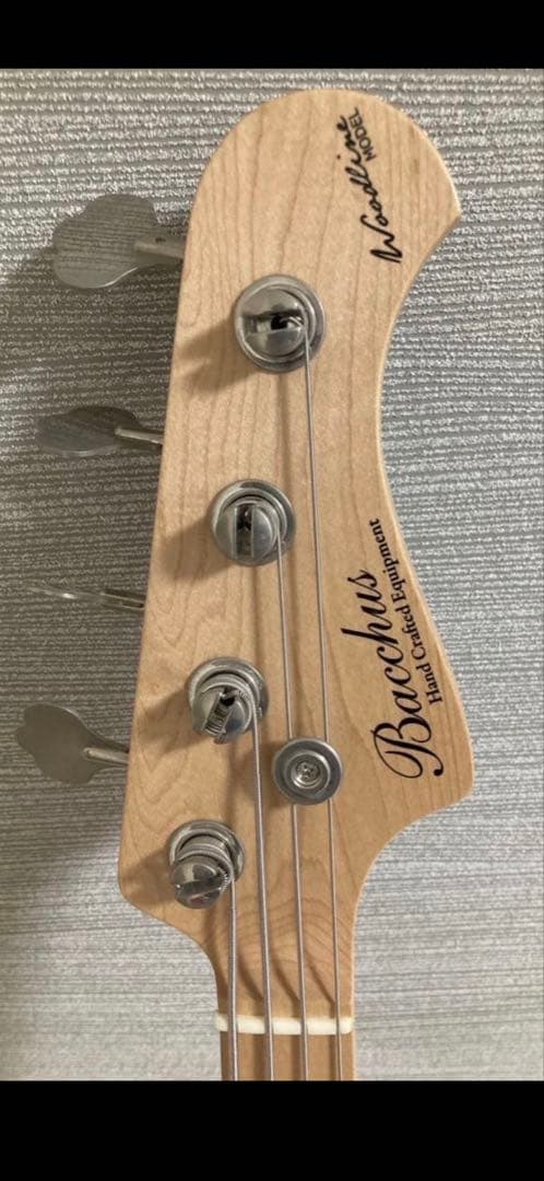 ずんだ　　希少！Bacchus エレキベース アッシュ　ホロウボディ