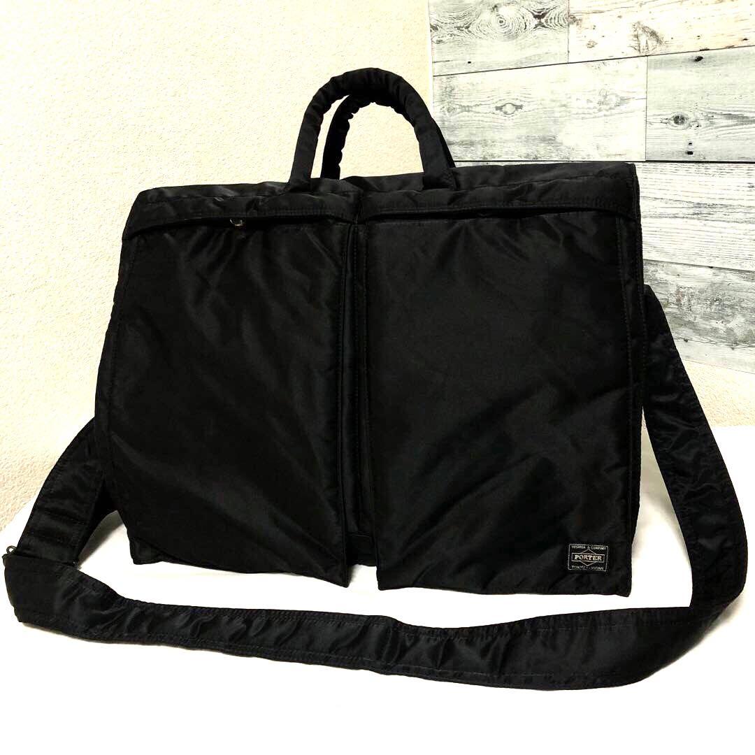 美品✨人気 ポータータンカー ヘルメットバッグ メッセンジャー A4可 ブラック