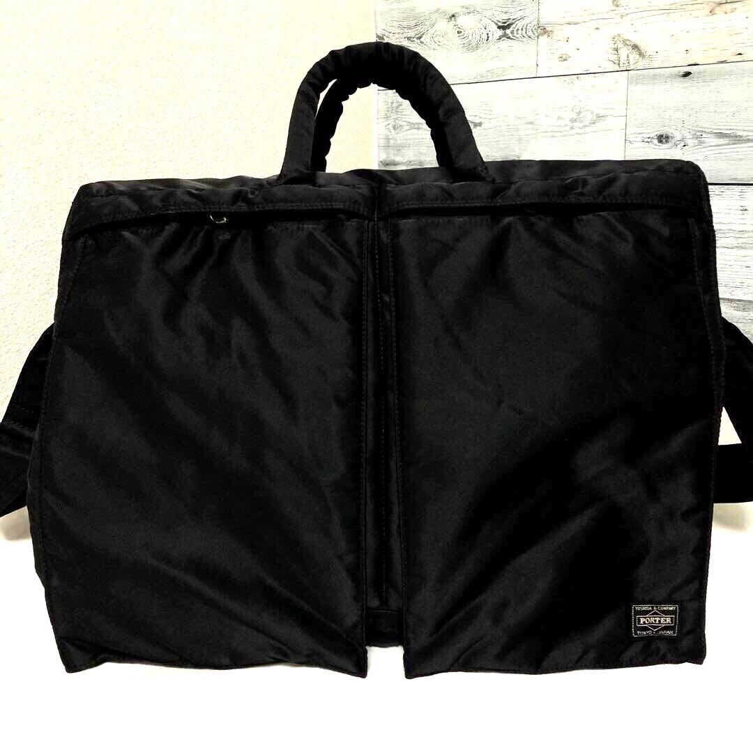 美品✨人気 ポータータンカー ヘルメットバッグ メッセンジャー A4可 ブラック
