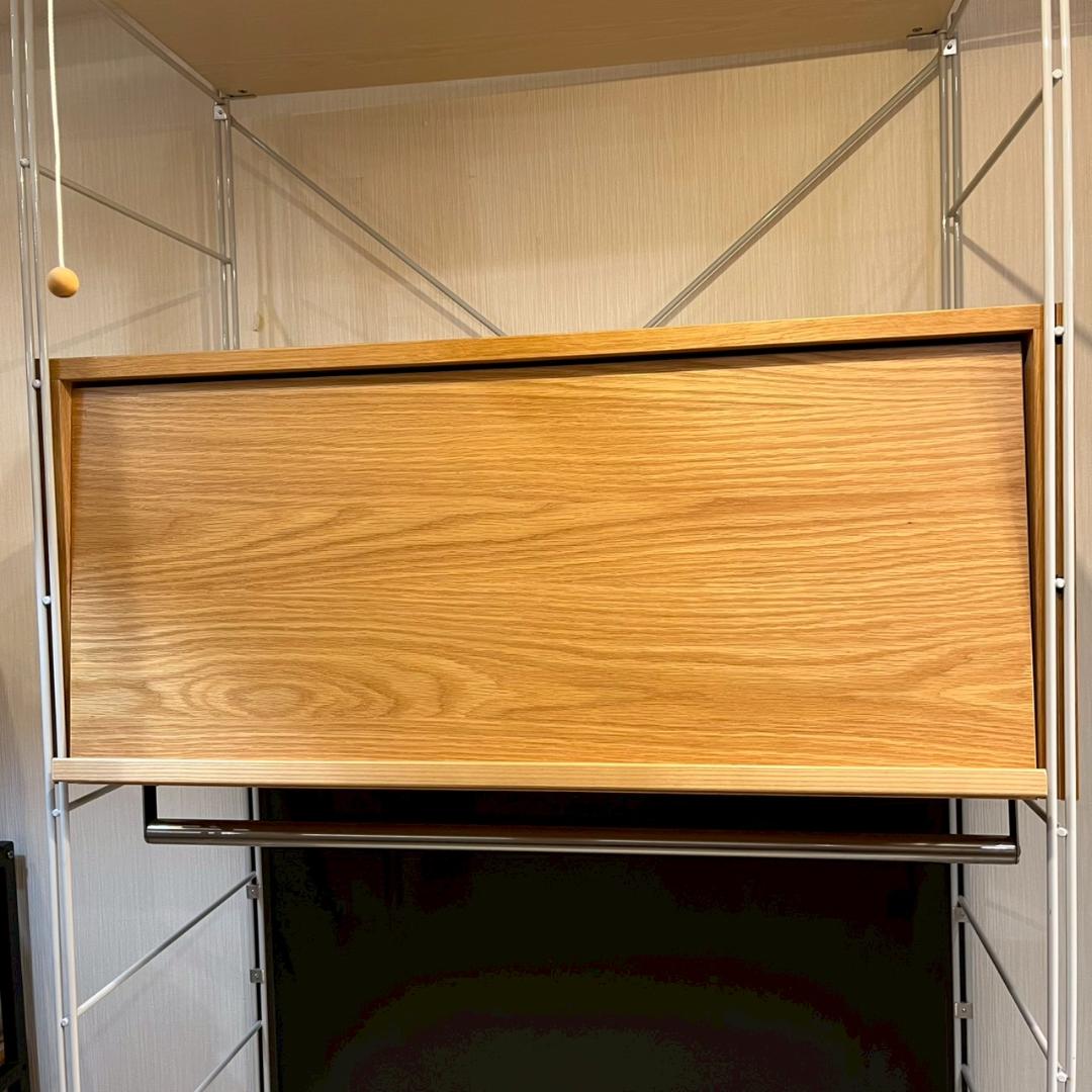 【 廃盤 】 無印良品 ステンレス ユニットシェルフ オーク材 フラップ扉