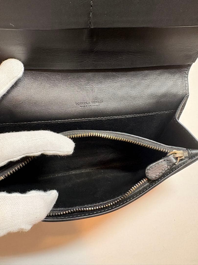 【週末値下げ】Bottega Veneta ブラック 長財布