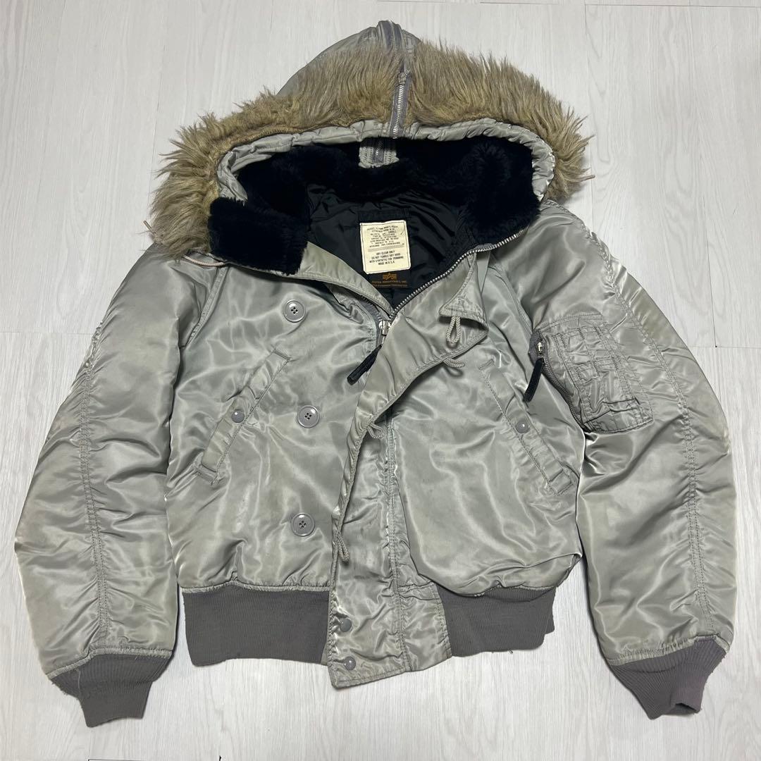 ジャケット・アウター 90s USA ALPHA N2B flight jacket SILVER