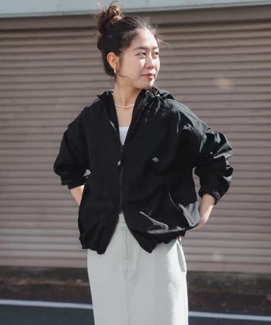 DANTONダントン　ダントン ナイロンフードコート ブラック M (38)