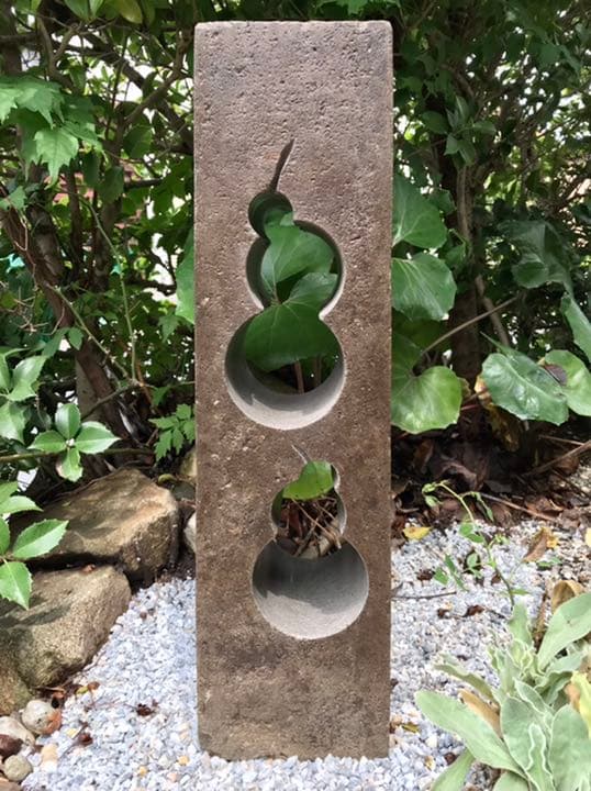 【三福瓢箪灯篭・道しるべ灯篭・招福】造園水石飾り石ガーデニング箱庭