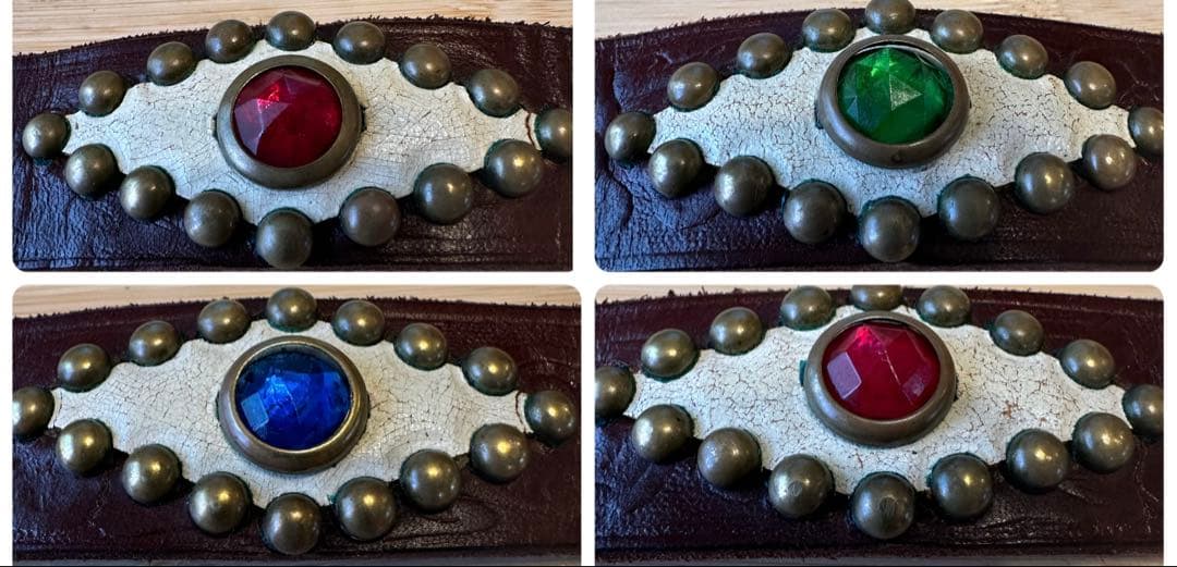 creamsoda 　⭐️HTC⭐️マルチカラーストーン⭐️ブラウンレザー⭐️34