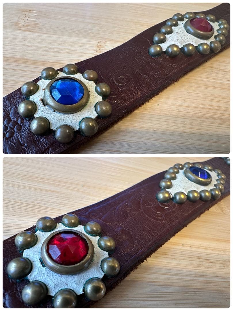 creamsoda 　⭐️HTC⭐️マルチカラーストーン⭐️ブラウンレザー⭐️34