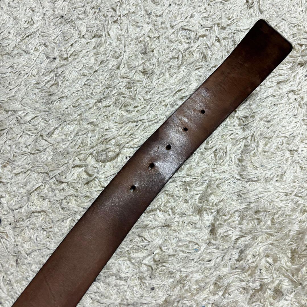 【美品】グッチ ベルト ベージュ ブラウン インターロッキング キャンバス