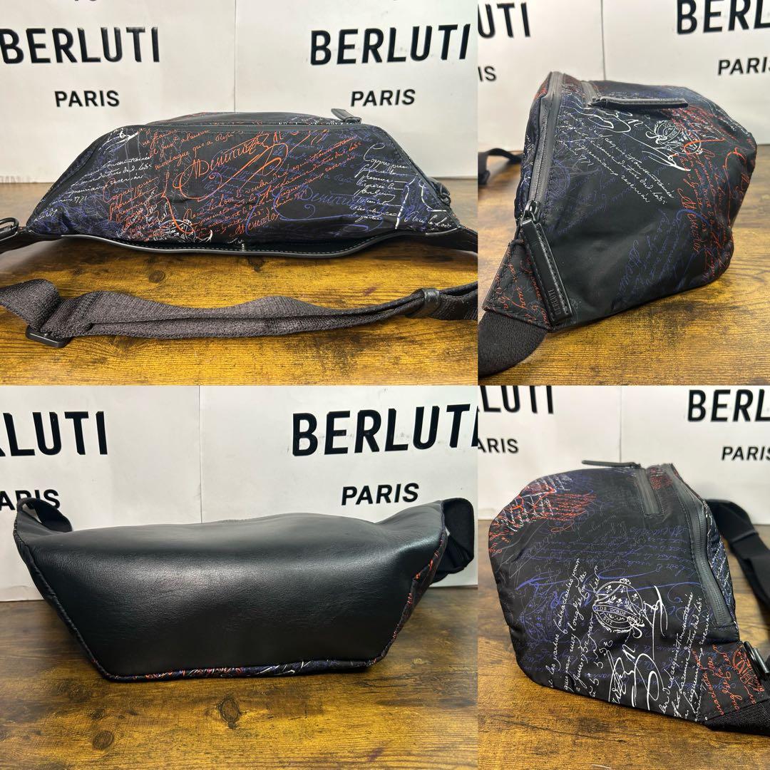 19SS限定　約36万円　美品　Berluti ボディバッグ　スクリット カリグ