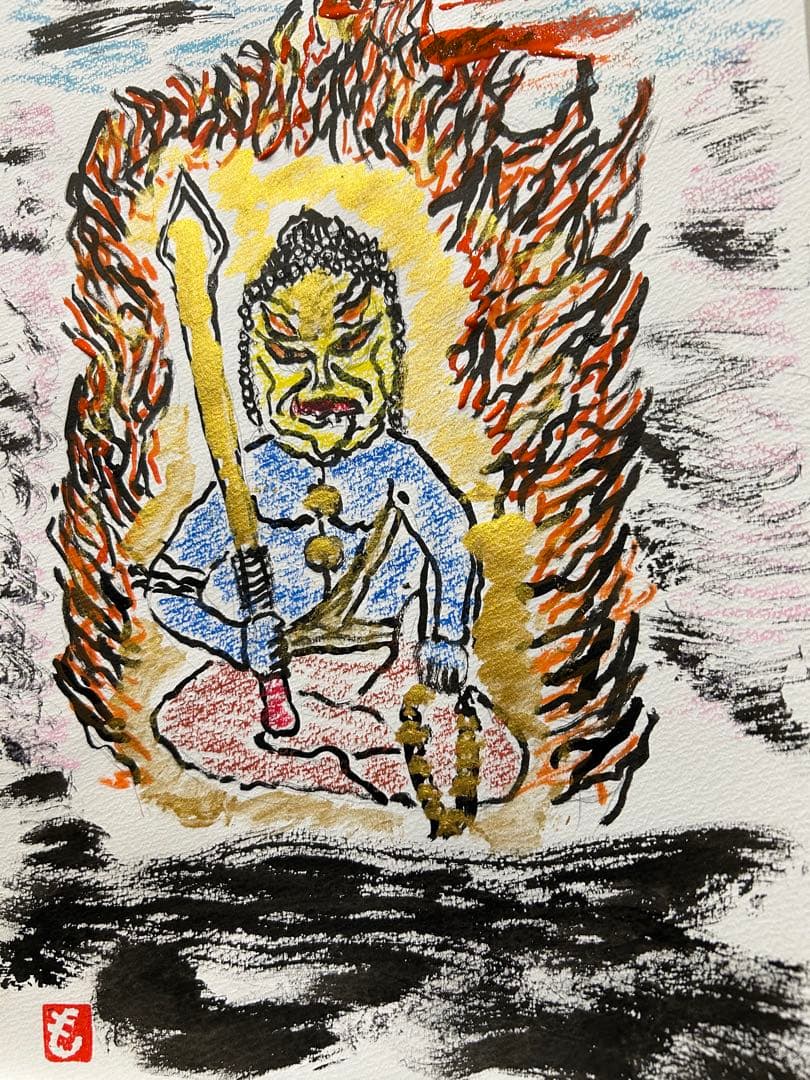 神話的キャラクター 水彩画