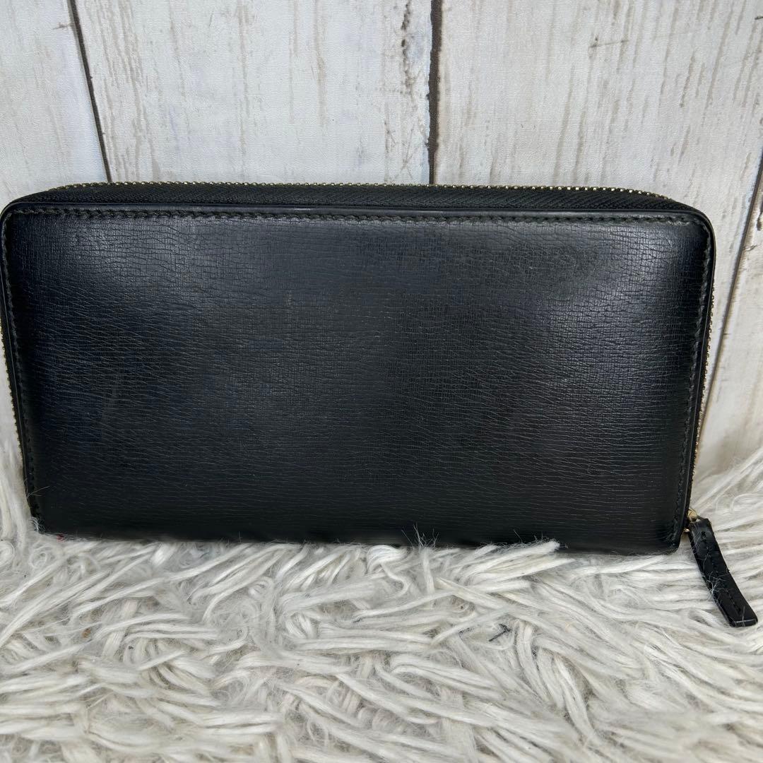 GUCCI グッチ 長財布 レザー ラウンドファスナー インターロッキング