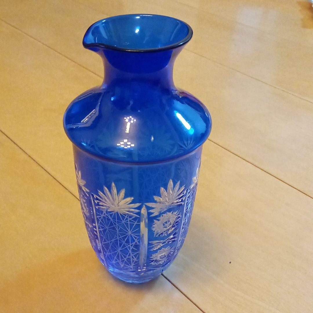 切子ガラスの水差し/花瓶