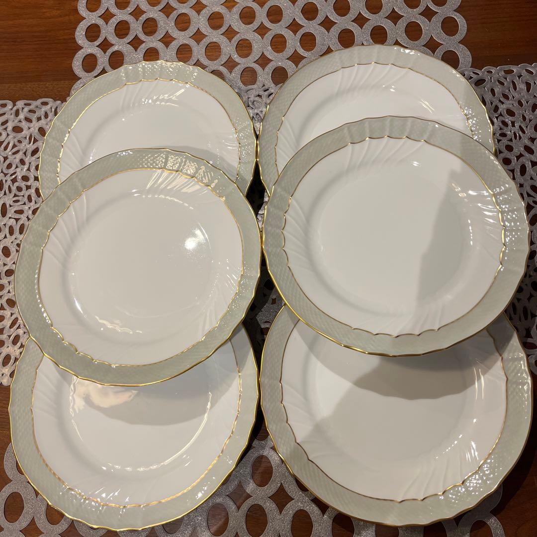 リチャードジノリ　ベッキオグレース　24.5 洋皿　6枚　未使用