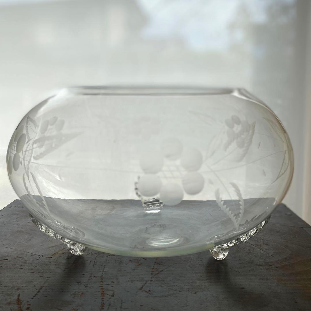 昭和レトロ　脚付金魚鉢