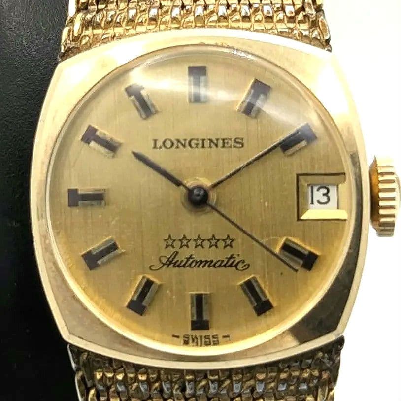 【稼働】LONGINES アドミラル 5スター 10KGF ゴールド文字盤 AT
