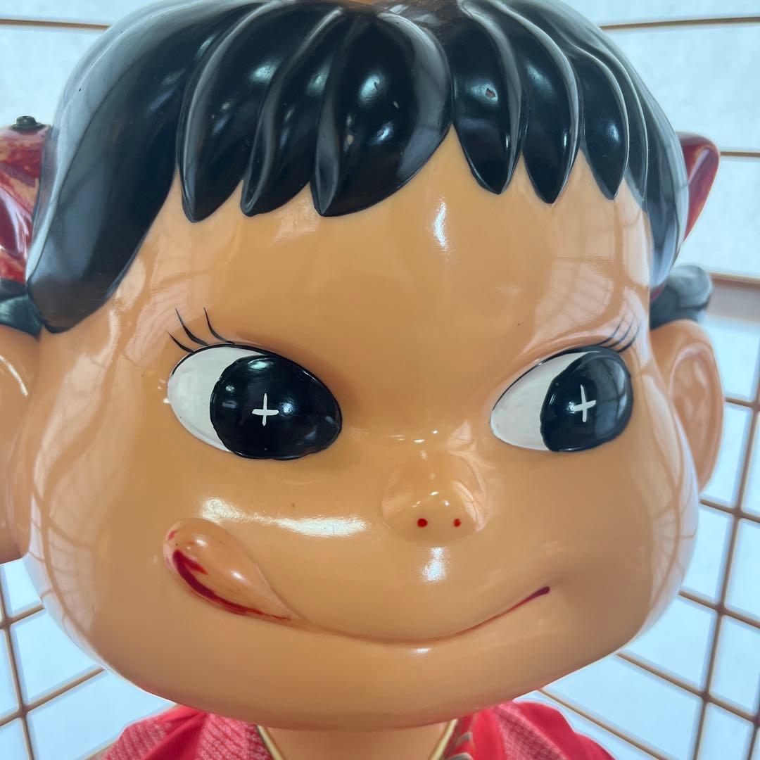 不二家 ペコちゃん 店頭用人形 等身大 着物姿 シリアルナンバー入り 非売品