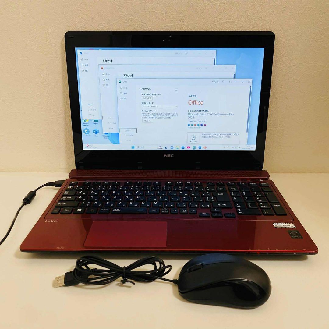 Y15 NECノートパソコンWEBカメラSSD高速Windows11オフィス付き