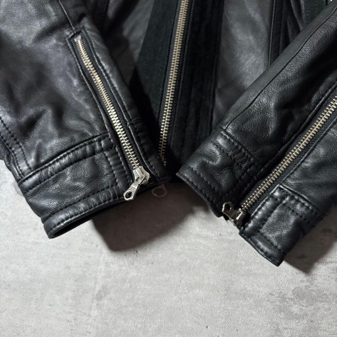 ジャケット・アウター 2000's mouton leather jacket y2k opium