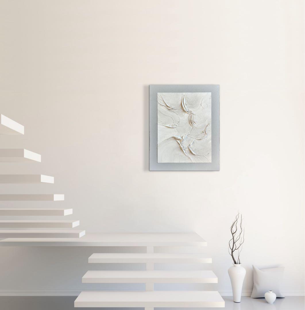 現代アート　65×53㎝　モダン　テクスチャーアート　抽象画　アートパネル　絵画