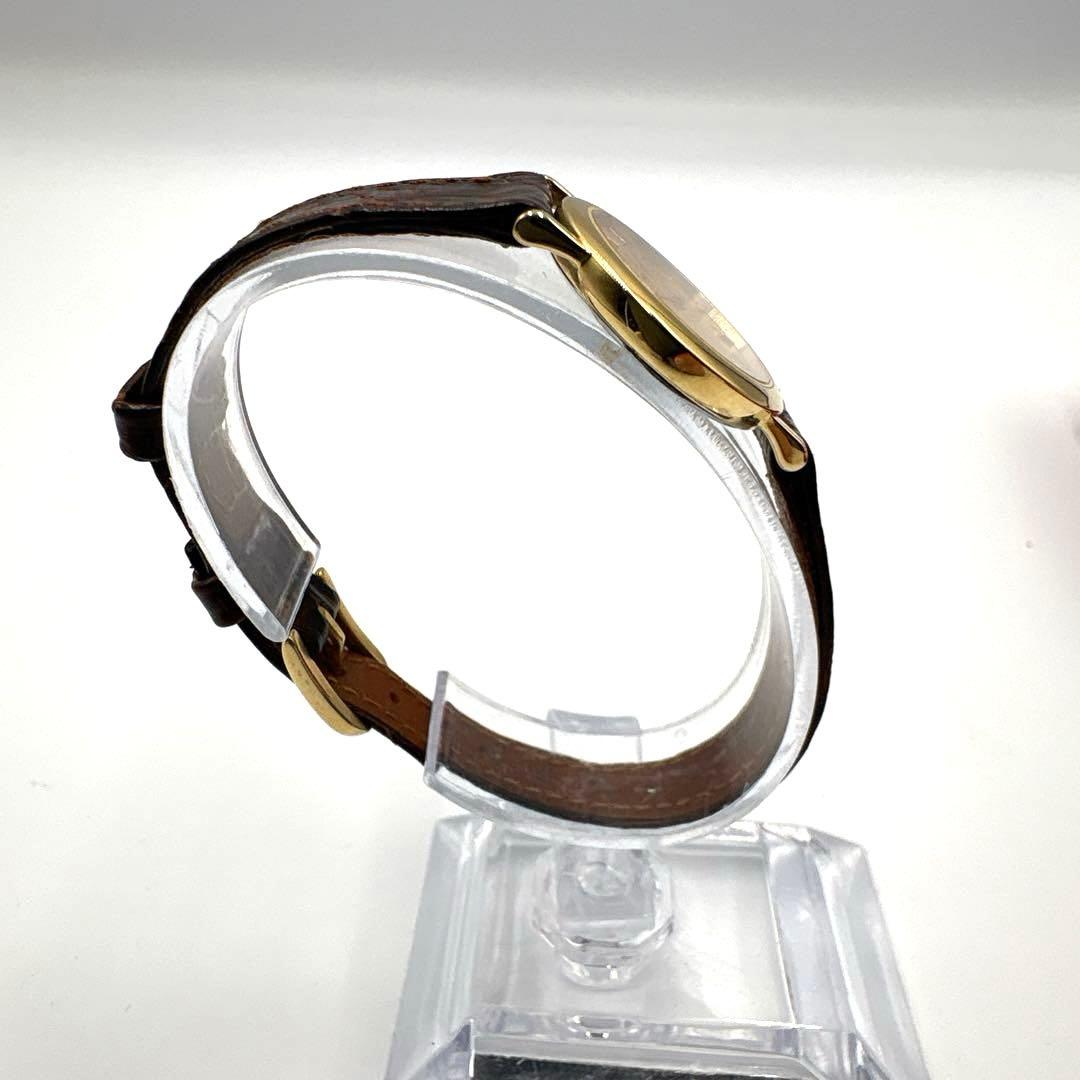 【外観美品】不動 OMEGA ゴールド クォーツ レディース 腕時計 箱付
