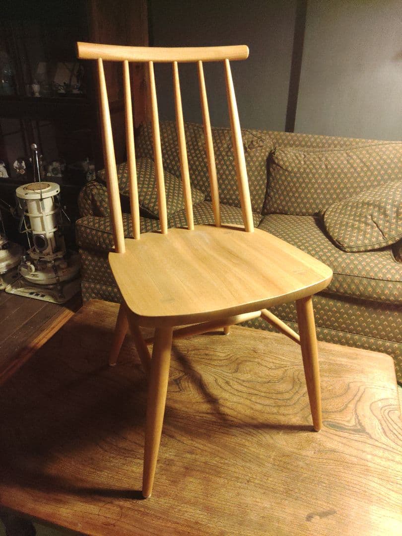 希少　いまだ　北欧　無垢　椅子　ウィンザーチェア　ヴィンテージ　伝統工芸