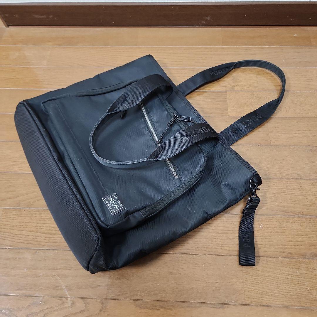 ポーター フロント トートバッグ L ブラック PORTER FRONT
