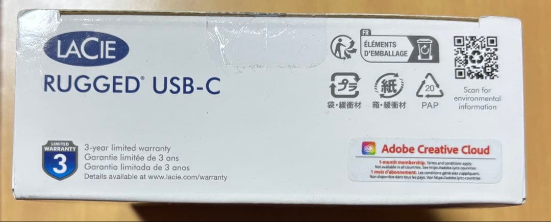 LaCie ラシー ポータブルHDD ハードディスク 1TB