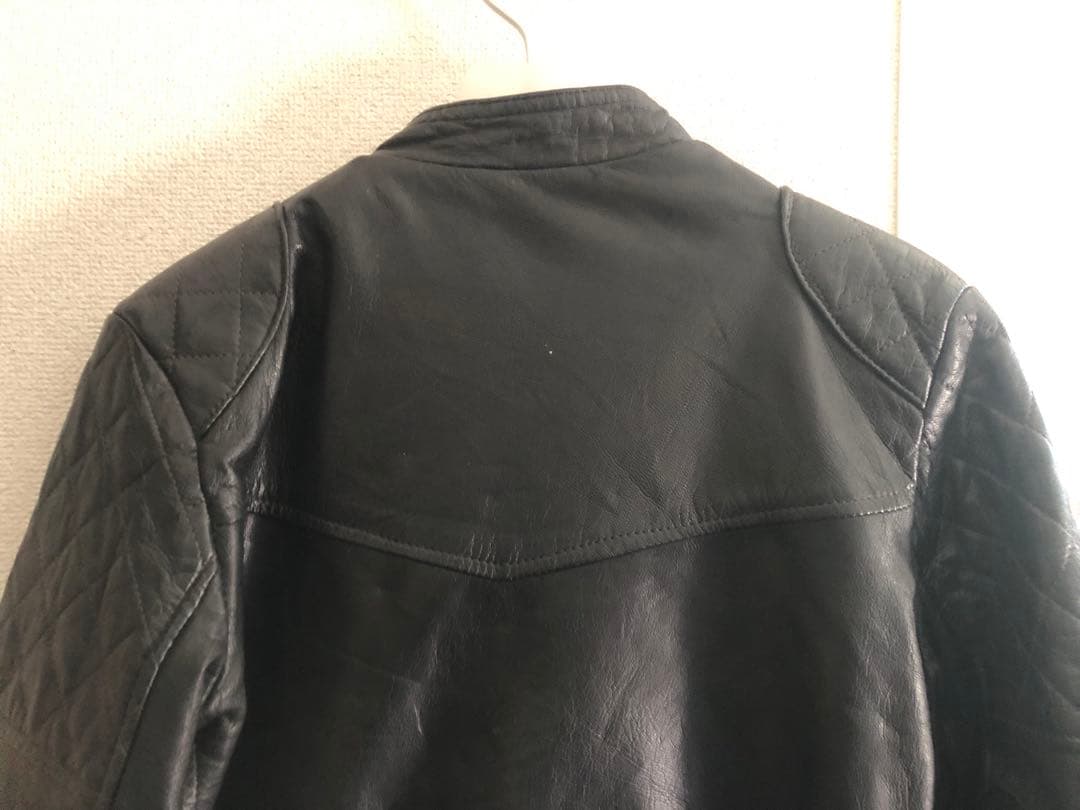 80s ヴィンテージレザーライダースジャケット uk ロンジャン