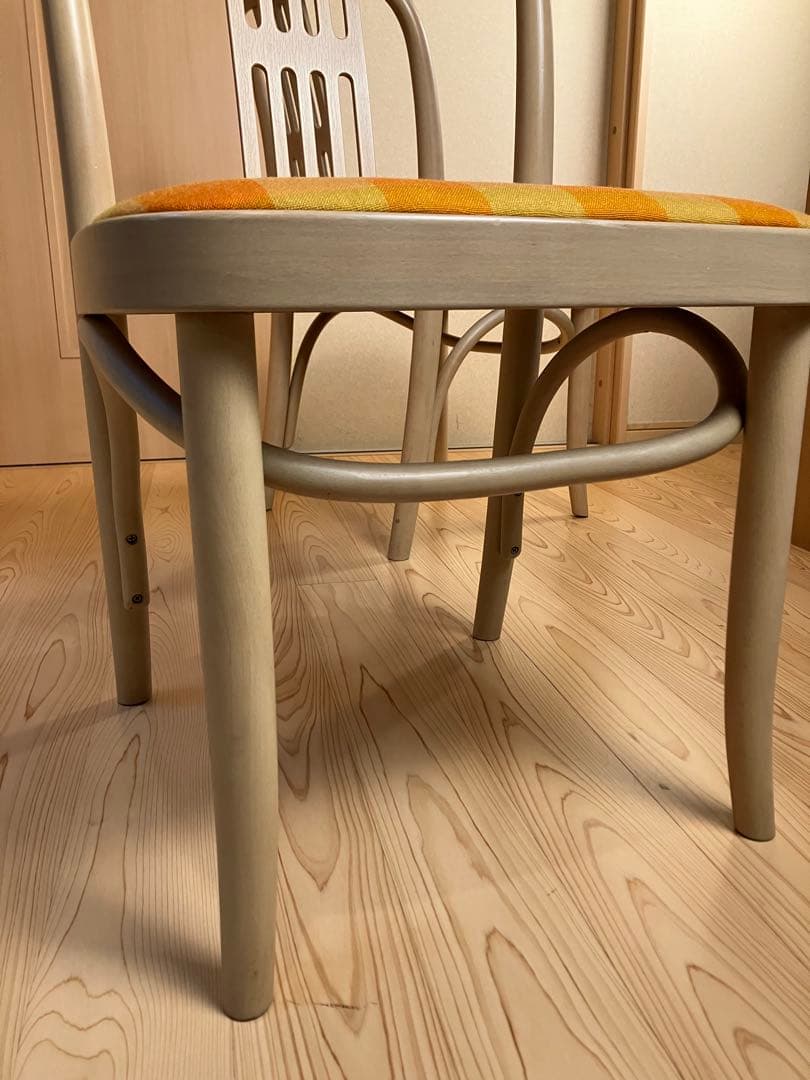 秋田木工　ダイニングチェア　シート張替え済　国産ビンテージ　北欧　曲木　椅子