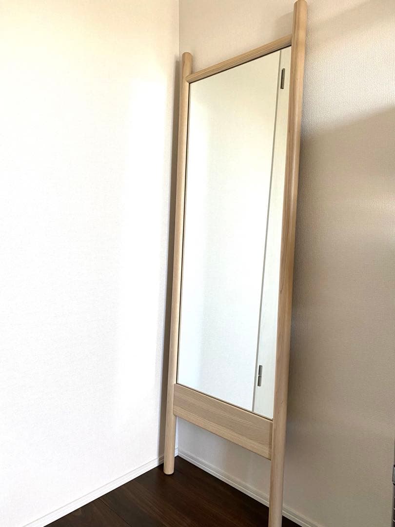 ナチュラル スタンドミラー 160cm