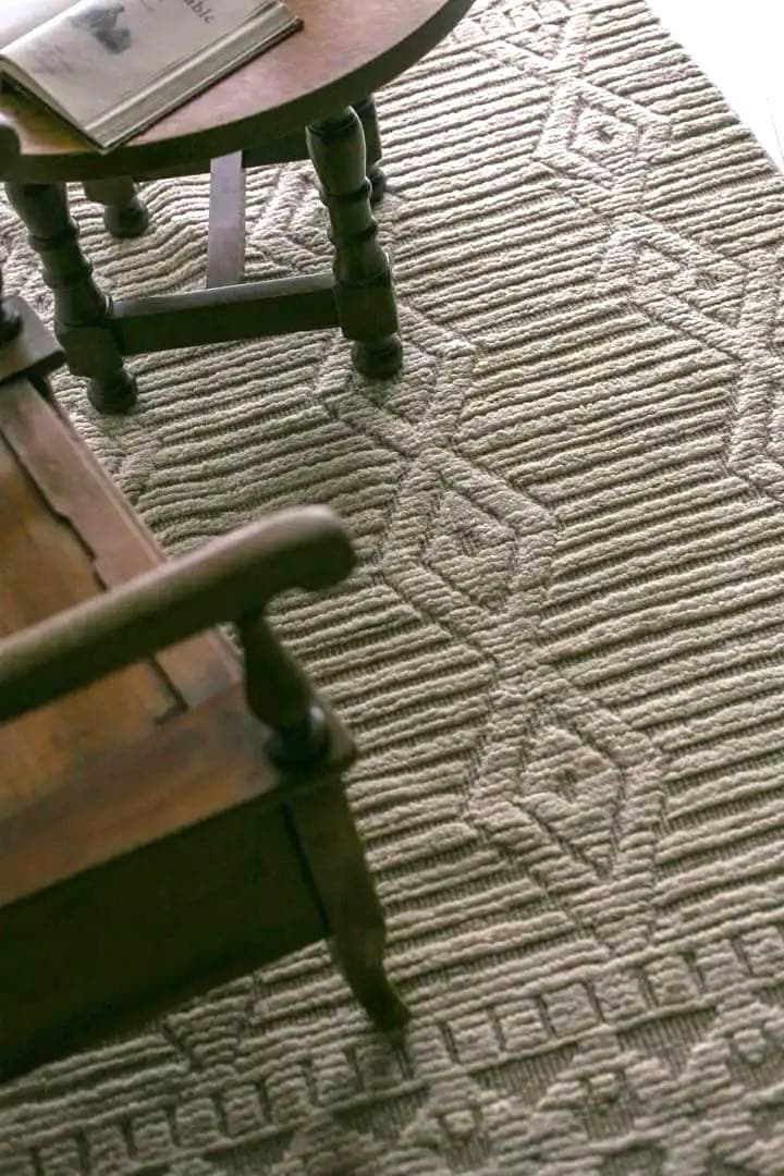 205×148 モロッコ　ベニワレン　新品　ウール　生成り