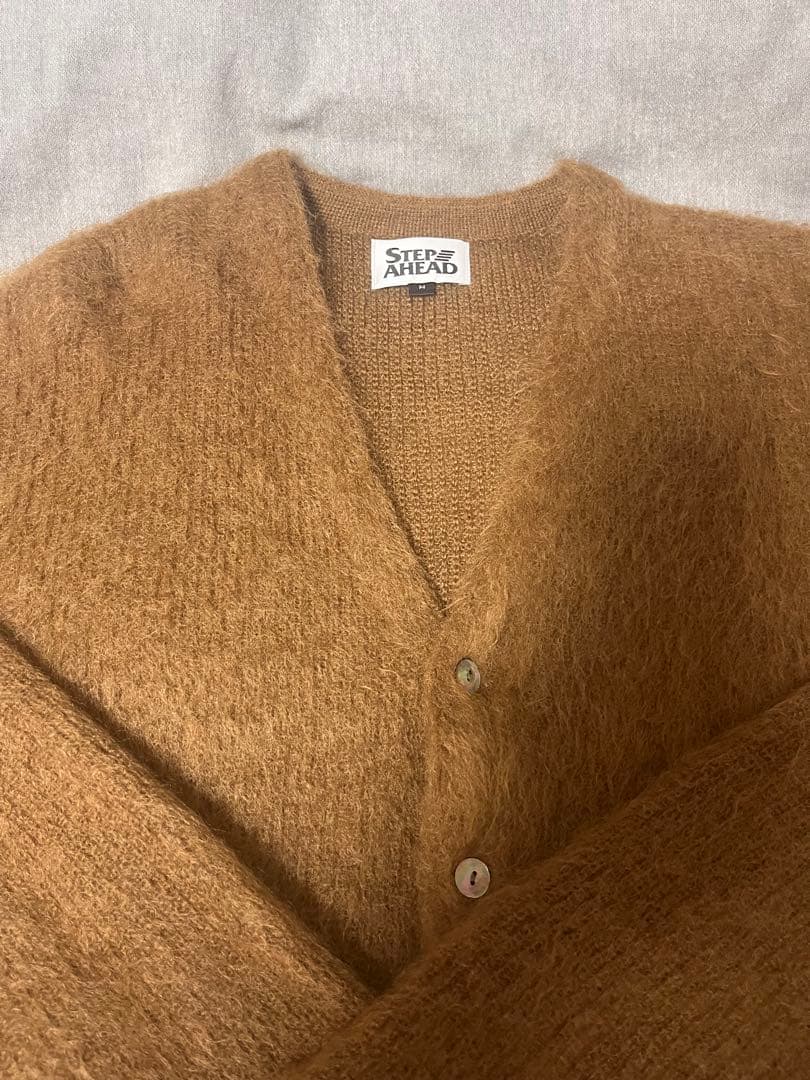 STEP AHEAD ブラウン モヘアカーディガン