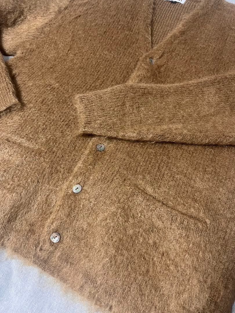 STEP AHEAD ブラウン モヘアカーディガン